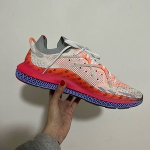 Adidas 4D Fusio "Sunset" White Pink Purple Orange Running Shoes FZ3894 Size 11🧡